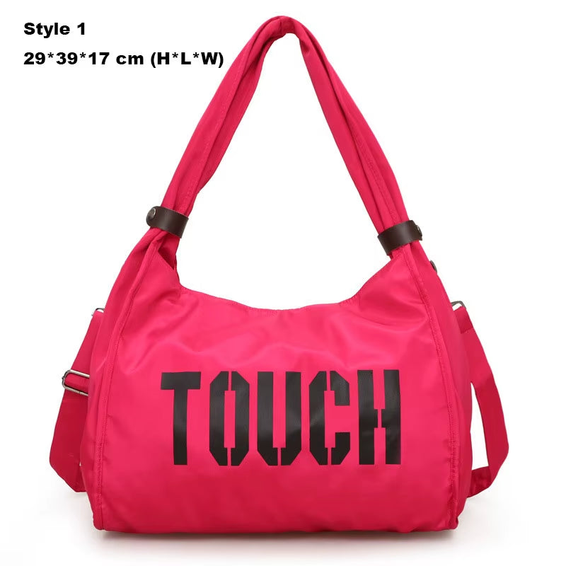 Nylon Gym Bag Fitness Travel Mummy Bags Outdoor Sports Shoulder Tote for Women Girl Traveling Daily Gym Bag Yoga Handbag XA74WA