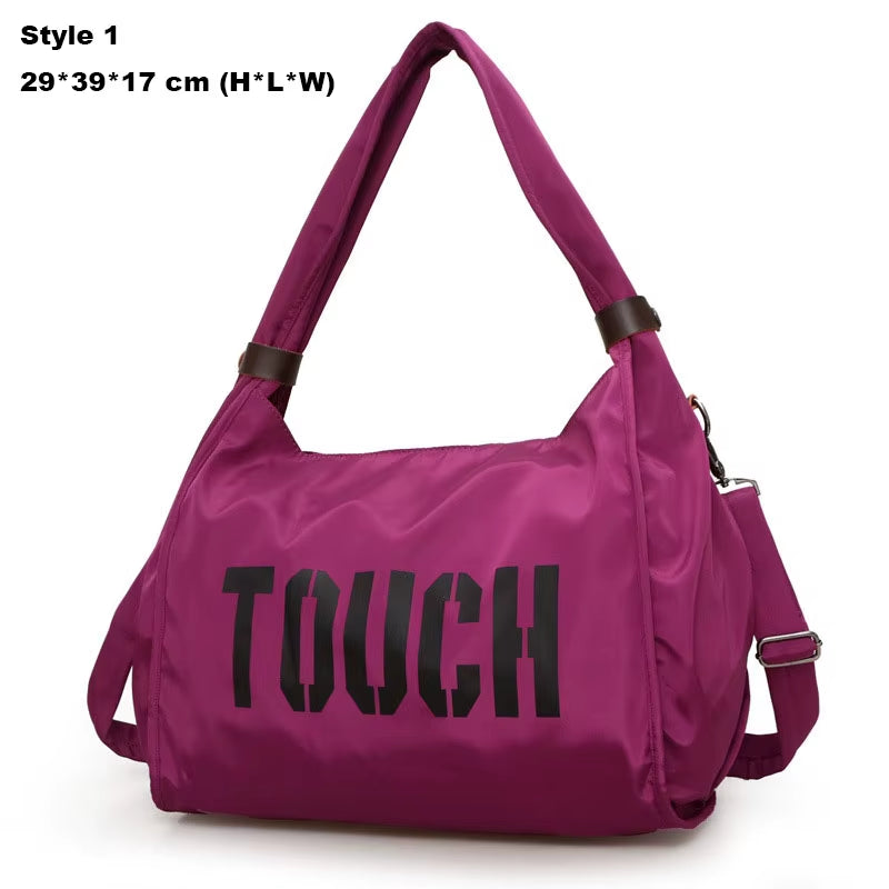 Nylon Gym Bag Fitness Travel Mummy Bags Outdoor Sports Shoulder Tote for Women Girl Traveling Daily Gym Bag Yoga Handbag XA74WA