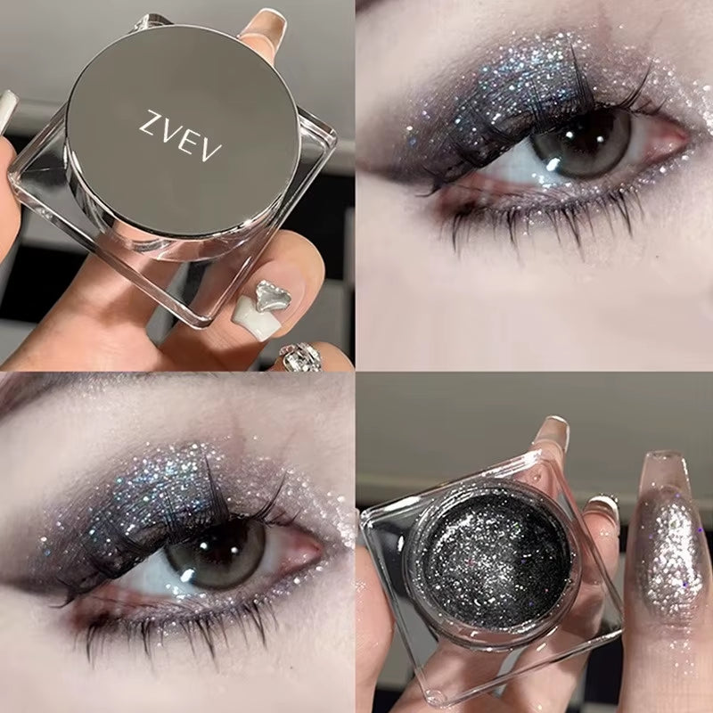 Diamond Glitter Eyeshadow Brighten Eyes Make up Waterproof Shimmer Palette Monochrome Eye Shadow Pigmented Highlighter Cosmetics