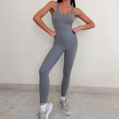 Back Strap Cross Gym Padded Jumpsuit 2023 Sport Overalls Women Yoga Workout Clothes for Women Fitness Clothing Gym Sets Outfits