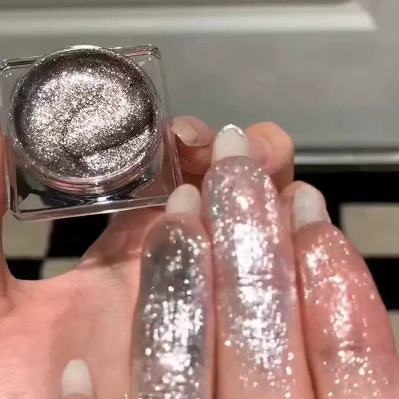 Diamond Glitter Eyeshadow Brighten Eyes Make up Waterproof Shimmer Palette Monochrome Eye Shadow Pigmented Highlighter Cosmetics