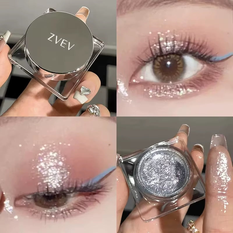 Diamond Glitter Eyeshadow Brighten Eyes Make up Waterproof Shimmer Palette Monochrome Eye Shadow Pigmented Highlighter Cosmetics