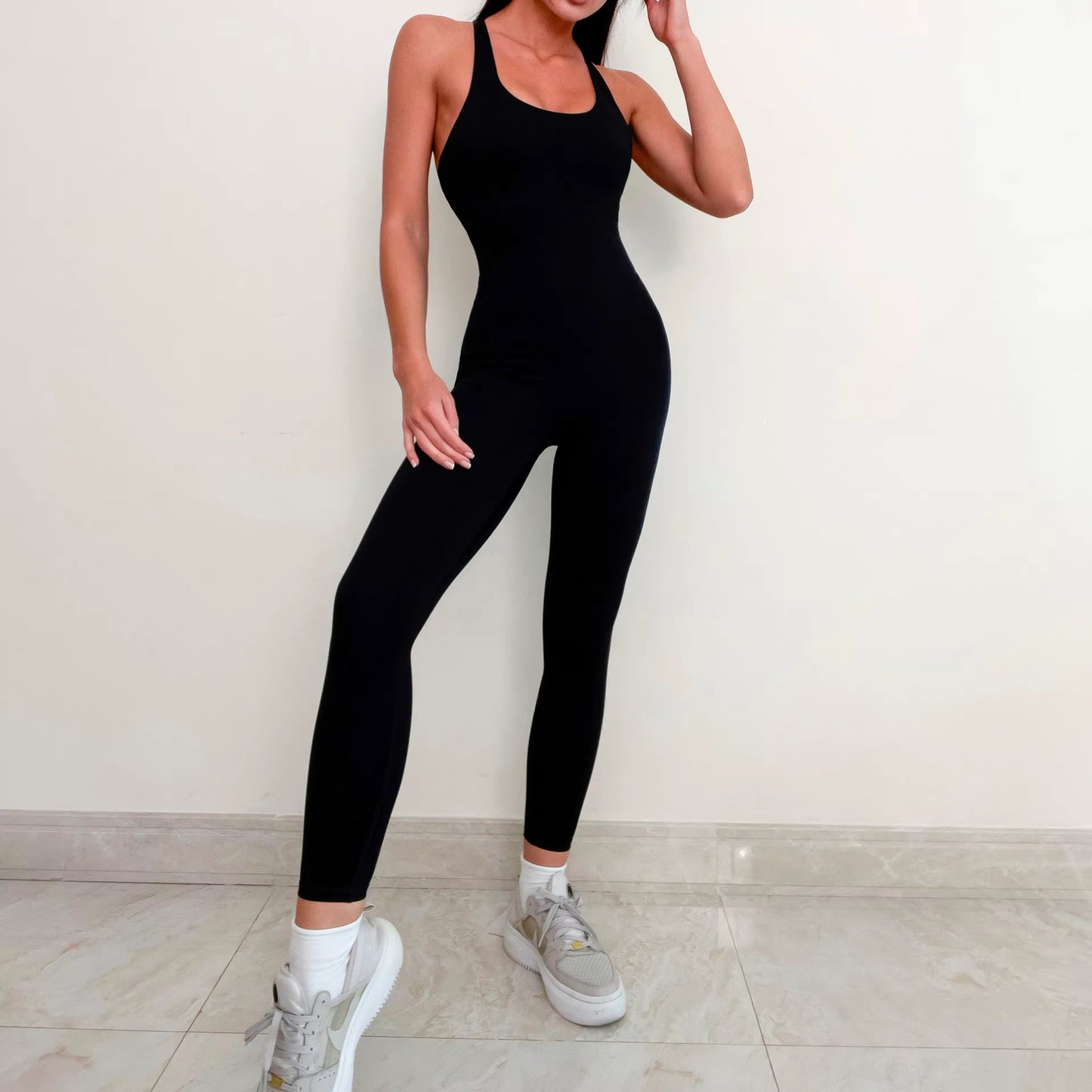 Back Strap Cross Gym Padded Jumpsuit 2023 Sport Overalls Women Yoga Workout Clothes for Women Fitness Clothing Gym Sets Outfits
