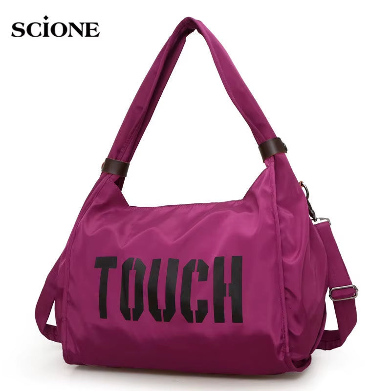 Nylon Gym Bag Fitness Travel Mummy Bags Outdoor Sports Shoulder Tote for Women Girl Traveling Daily Gym Bag Yoga Handbag XA74WA