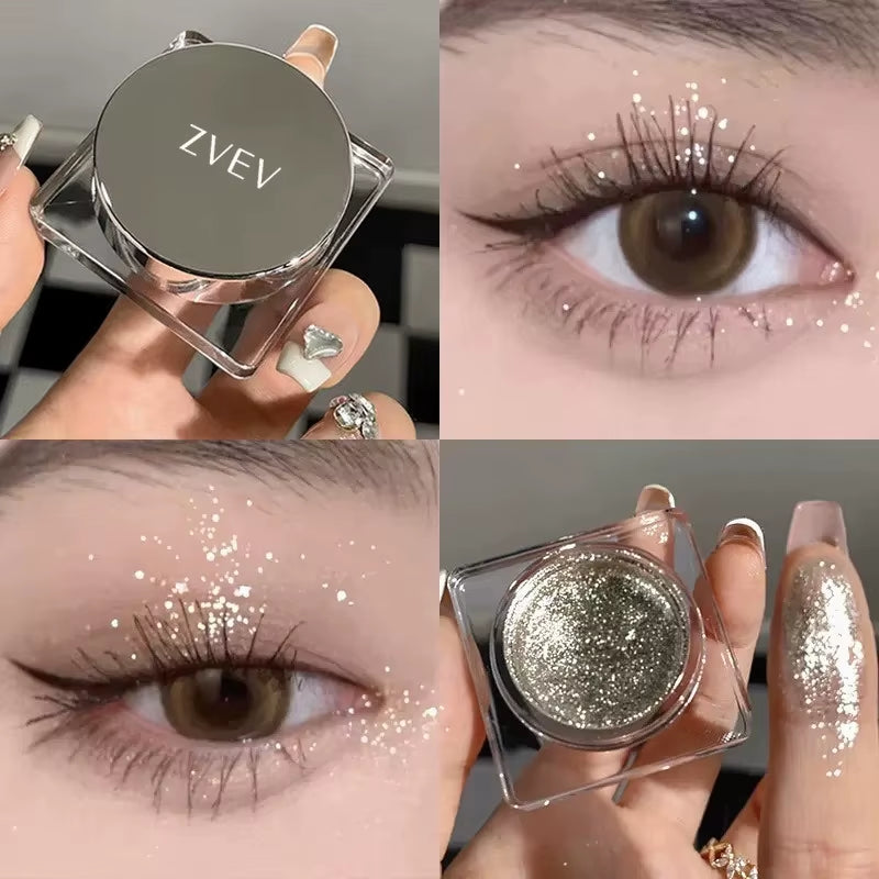 Diamond Glitter Eyeshadow Brighten Eyes Make up Waterproof Shimmer Palette Monochrome Eye Shadow Pigmented Highlighter Cosmetics