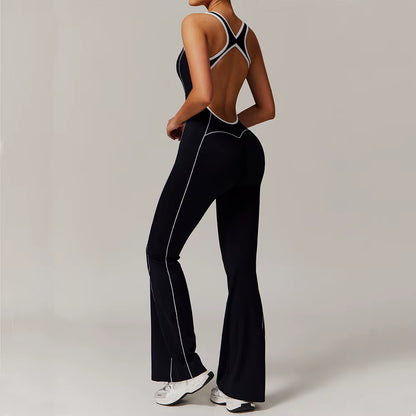 Women One-Piece Yoga Jumpsuit Gym Fitness Sports Bodysuits Workout Overalls High Elastic Cycling Bodysuit Sportswear Gym Clothes