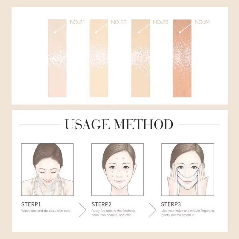 Makeup Base BB Cream Natural Whitening Cream Waterproof Make up Liquid Foundation Professional White Cosmetics