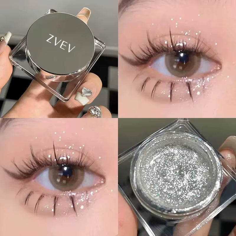 Diamond Glitter Eyeshadow Brighten Eyes Make up Waterproof Shimmer Palette Monochrome Eye Shadow Pigmented Highlighter Cosmetics