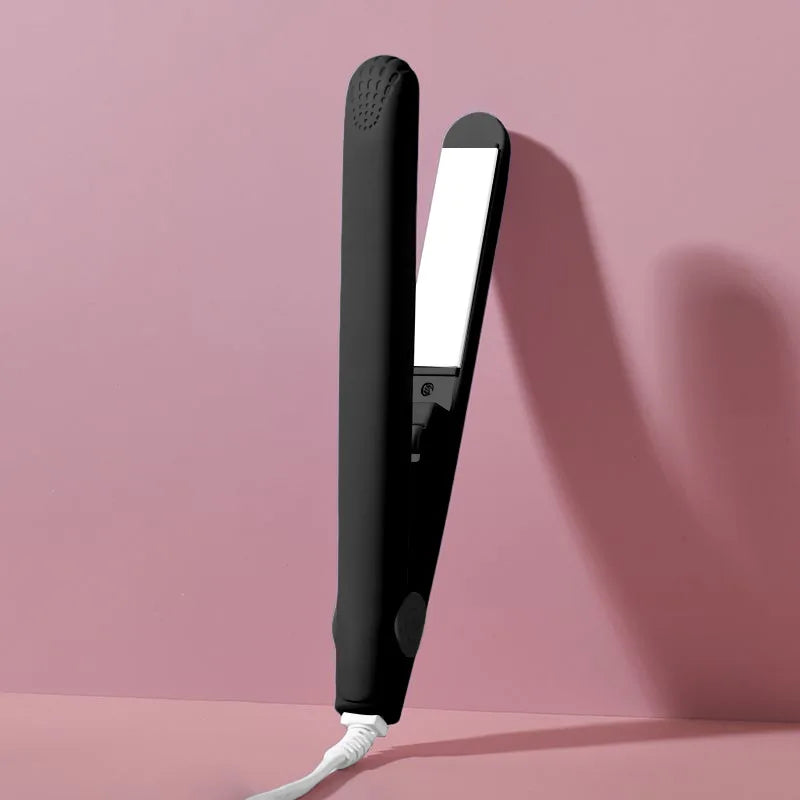 Pink Ceramic Flat Iron Hair Straightener for Smooth Finish Ceramic Floating Plates Quick Heat up Pro Salon Curler Hair Wand