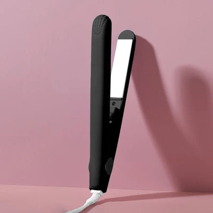 Pink Ceramic Flat Iron Hair Straightener for Smooth Finish Ceramic Floating Plates Quick Heat up Pro Salon Curler Hair Wand