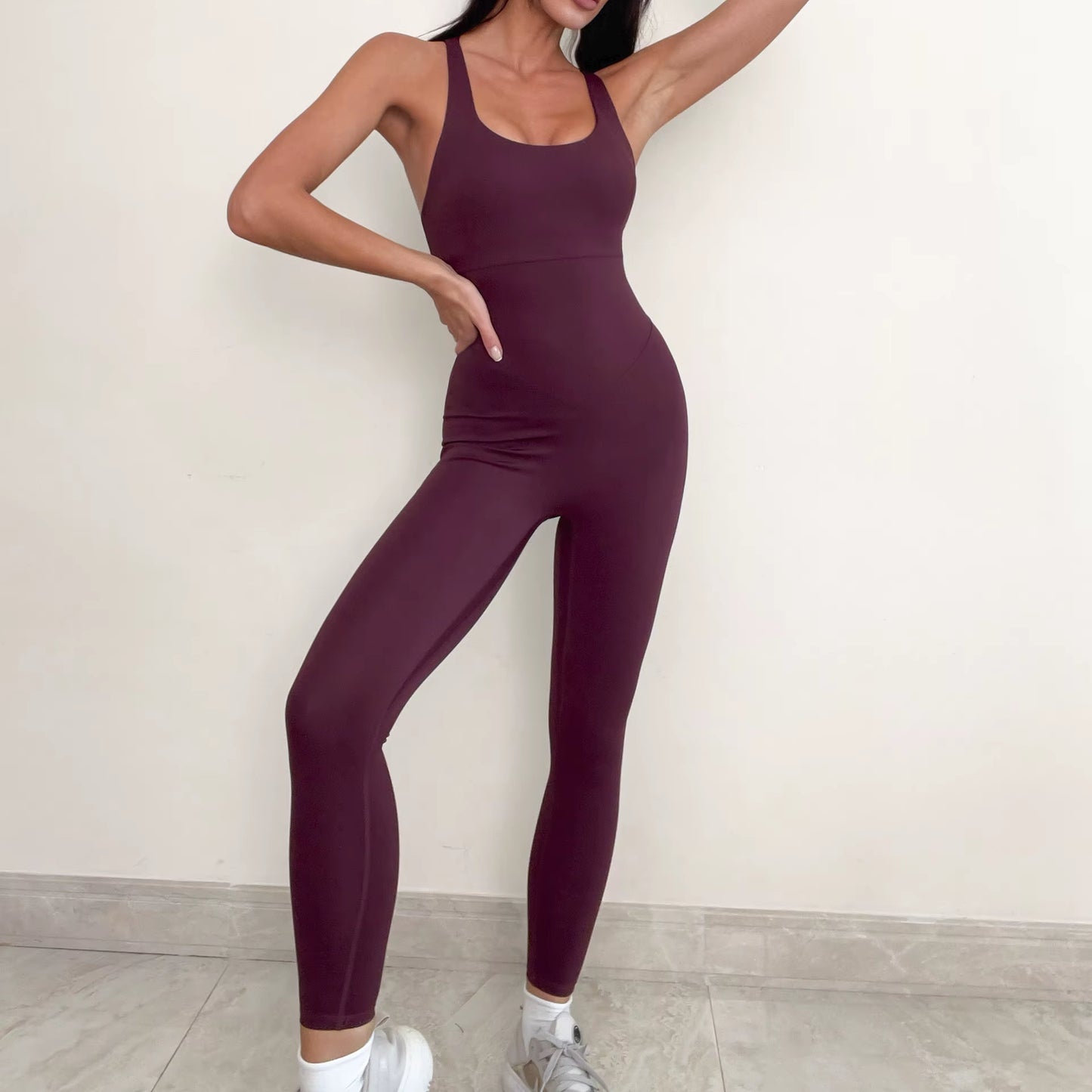 Back Strap Cross Gym Padded Jumpsuit 2023 Sport Overalls Women Yoga Workout Clothes for Women Fitness Clothing Gym Sets Outfits