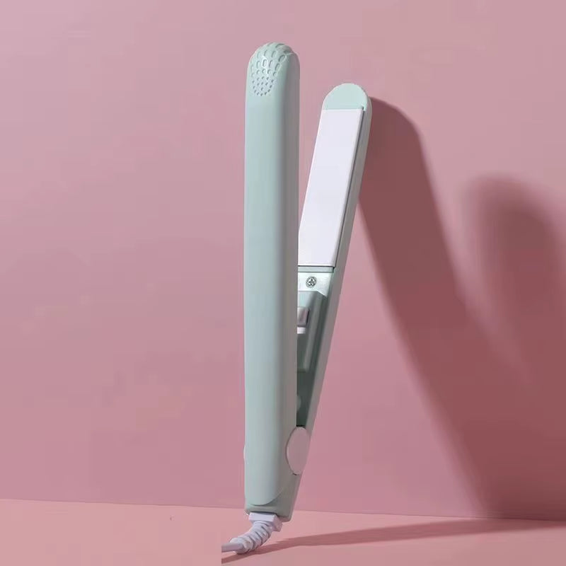 Pink Ceramic Flat Iron Hair Straightener for Smooth Finish Ceramic Floating Plates Quick Heat up Pro Salon Curler Hair Wand